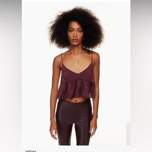Aritzia Wilfred Lover Camisole in Spiced Burgundy (Maroon)